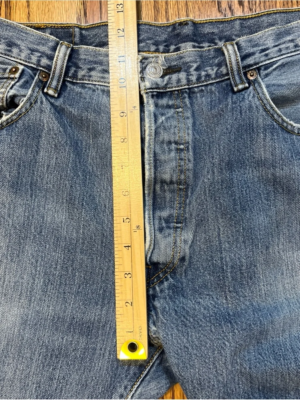 Levi's 501 Distressed Denim Jeans Made in Mexico 36x30 Stonewashed Faded Grunge